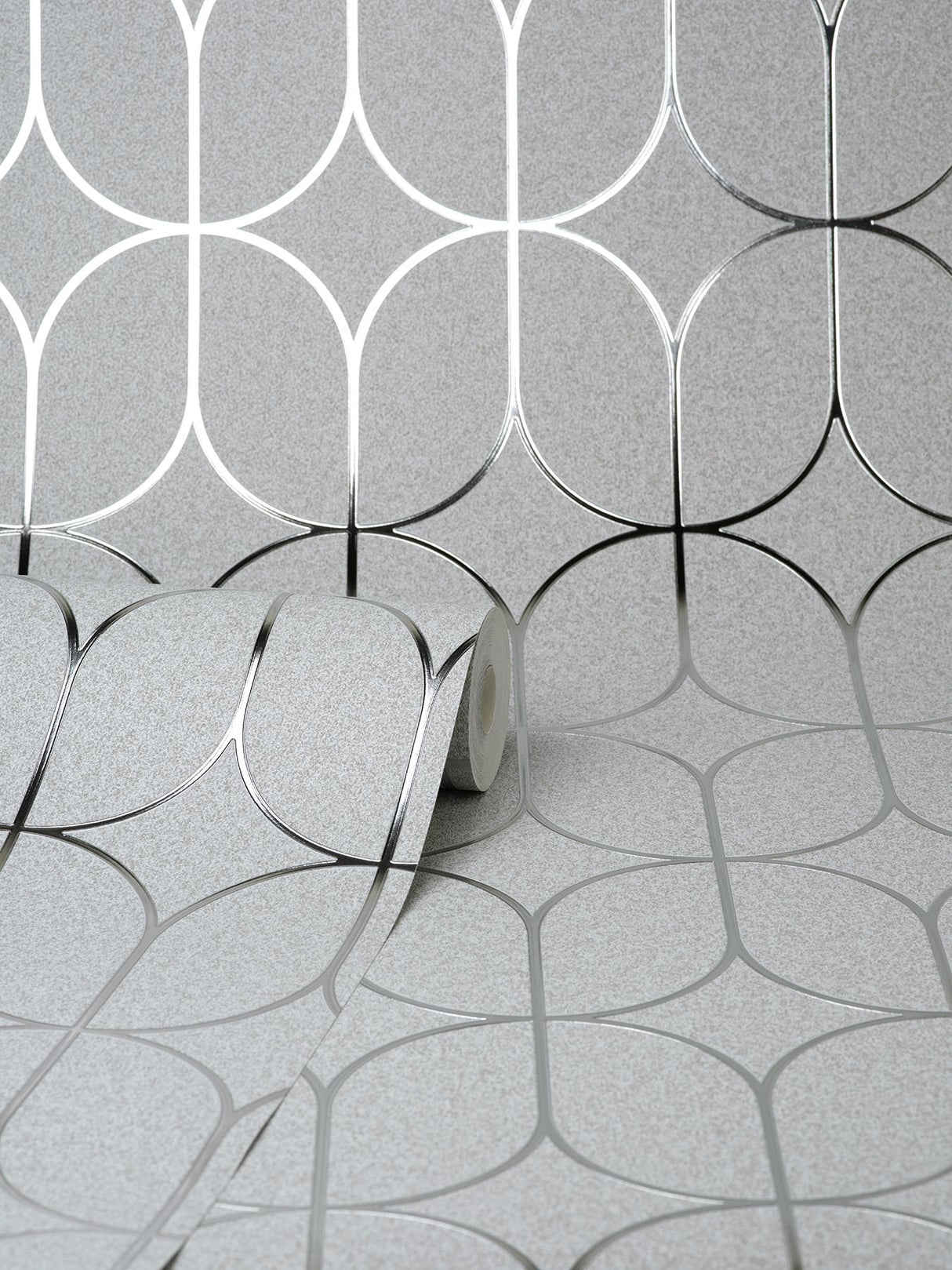 York Raye Silver Rosco Trellis Wallpaper