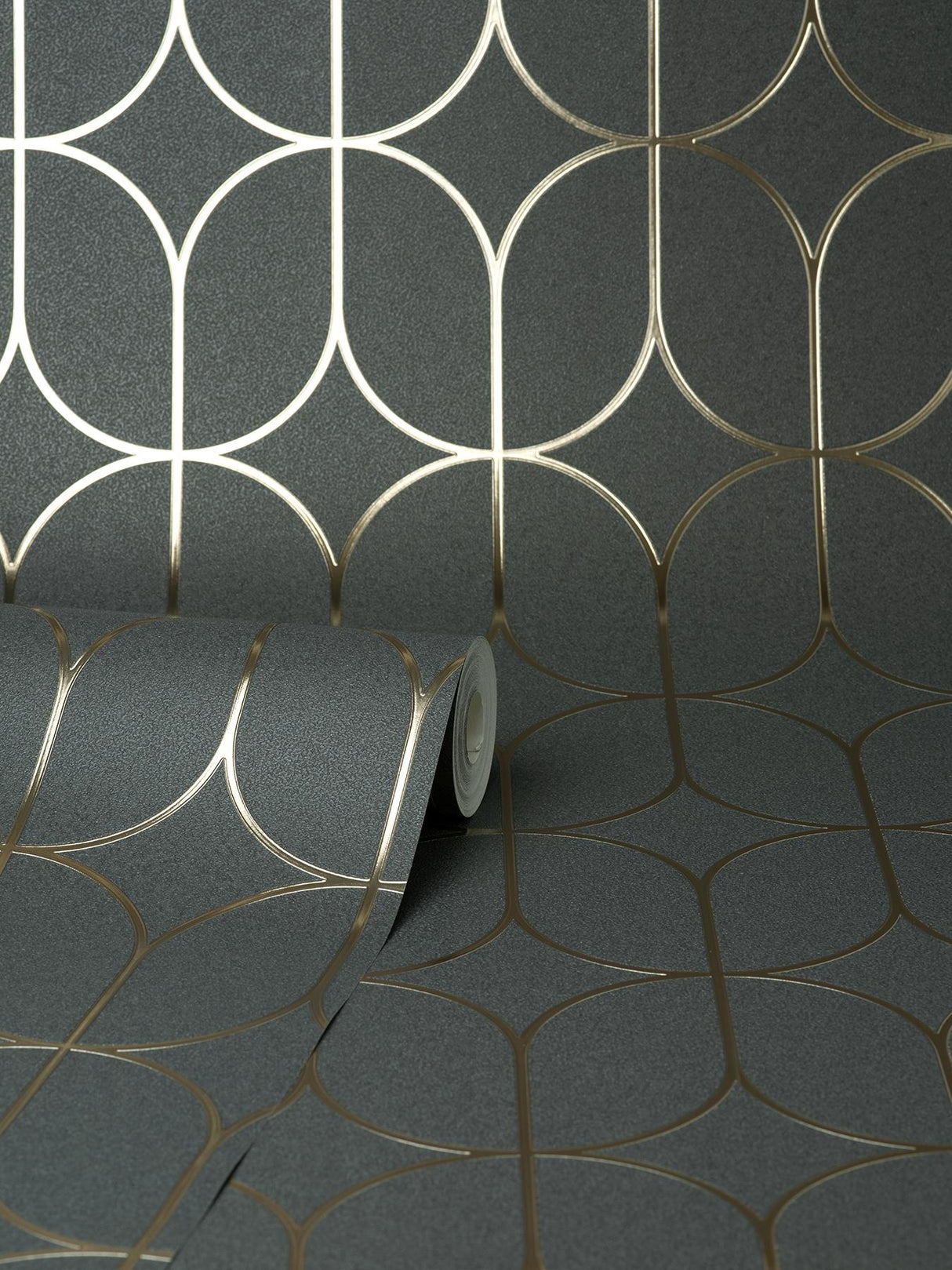 York Raye Charcoal Rosco Trellis Wallpaper