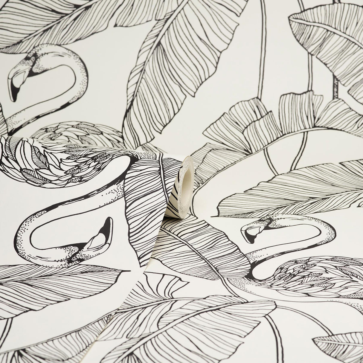 York Mulholland White Flamingo Wallpaper