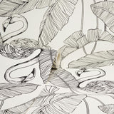 York Mulholland White Flamingo Wallpaper