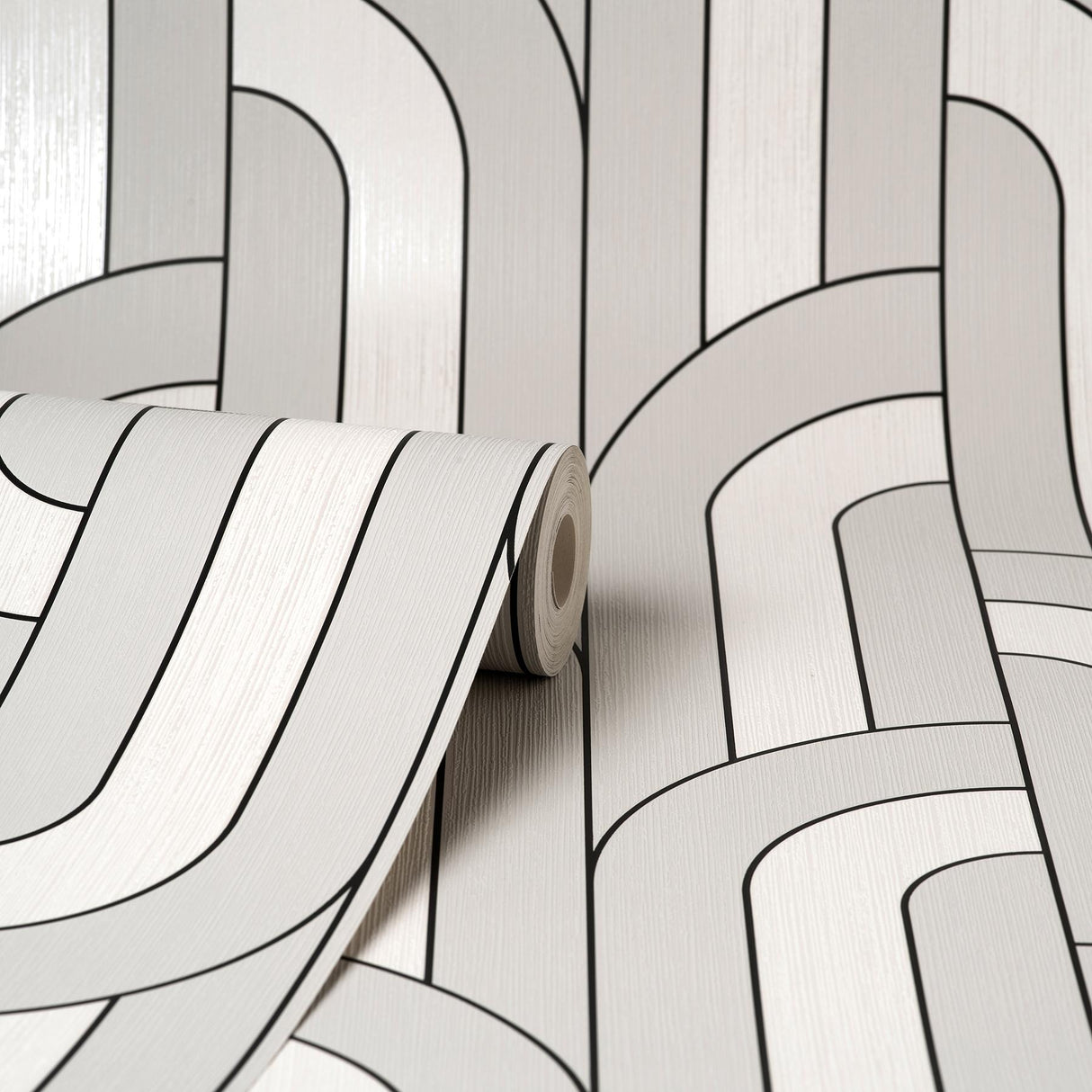 York Ezra Platinum Arch Wallpaper