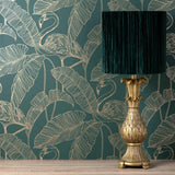 York Mulholland Dark Green Flamingo Wallpaper