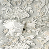 York Fae Light Grey Woodland Wallpaper