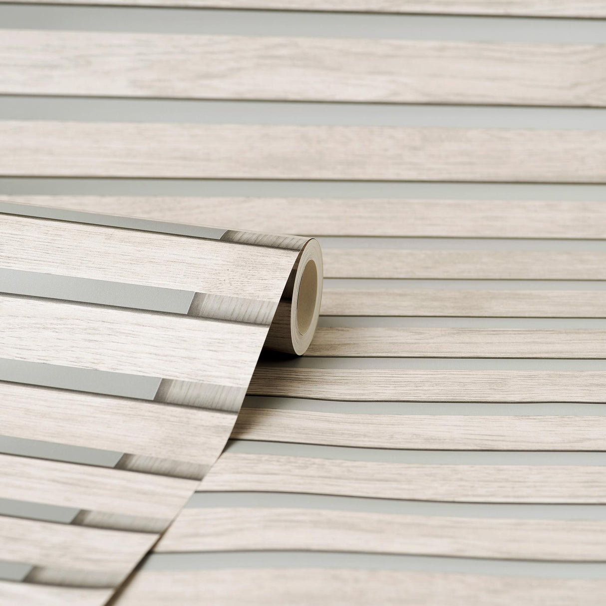 York Marlow Grey Wood Slats Wallpaper