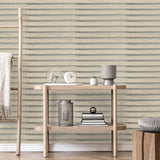 York Marlow Grey Wood Slats Wallpaper