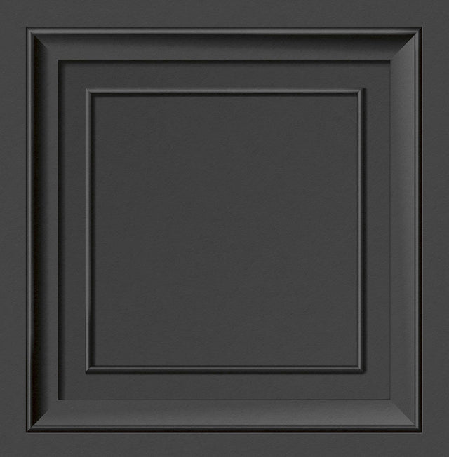 York Distinctive Dark Grey Square Panel Wallpaper