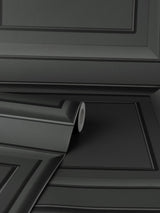 York Distinctive Dark Grey Square Panel Wallpaper