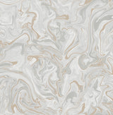 York Suave Light Grey Marble Wallpaper