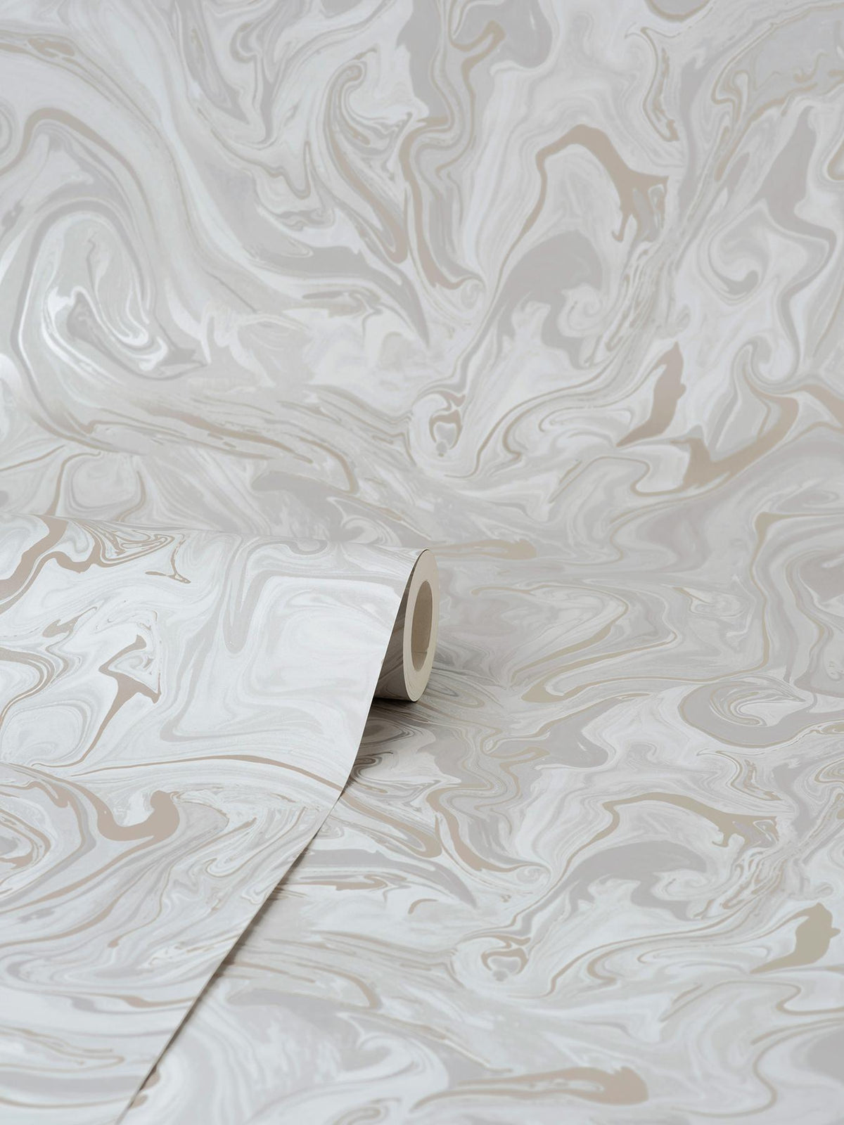 York Suave Light Grey Marble Wallpaper