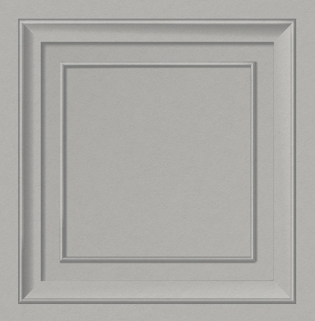 York Distinctive Grey Square Panel Wallpaper