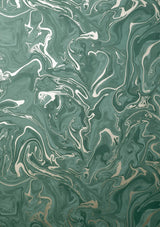 York Suave Dark Green Marble Wallpaper
