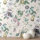 York Sierra Silver Floral Wallpaper