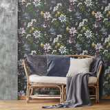 York Sierra Black Floral Wallpaper