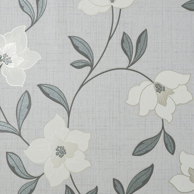 York Larson White Floral Wallpaper