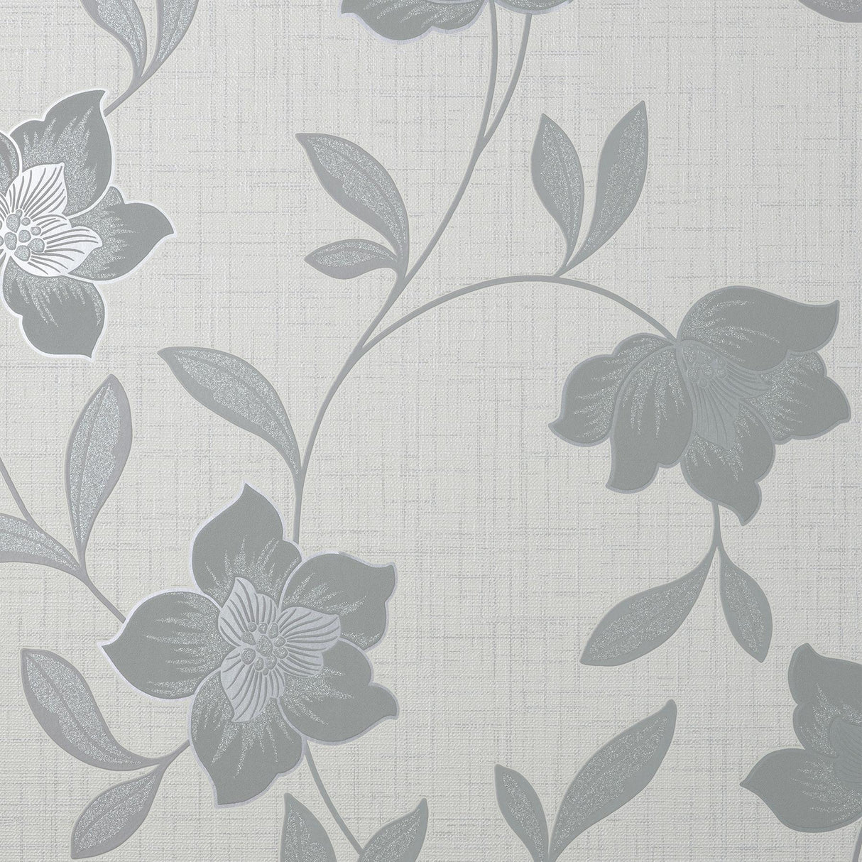 York Larson Grey Floral Wallpaper