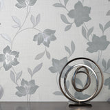 York Larson Grey Floral Wallpaper