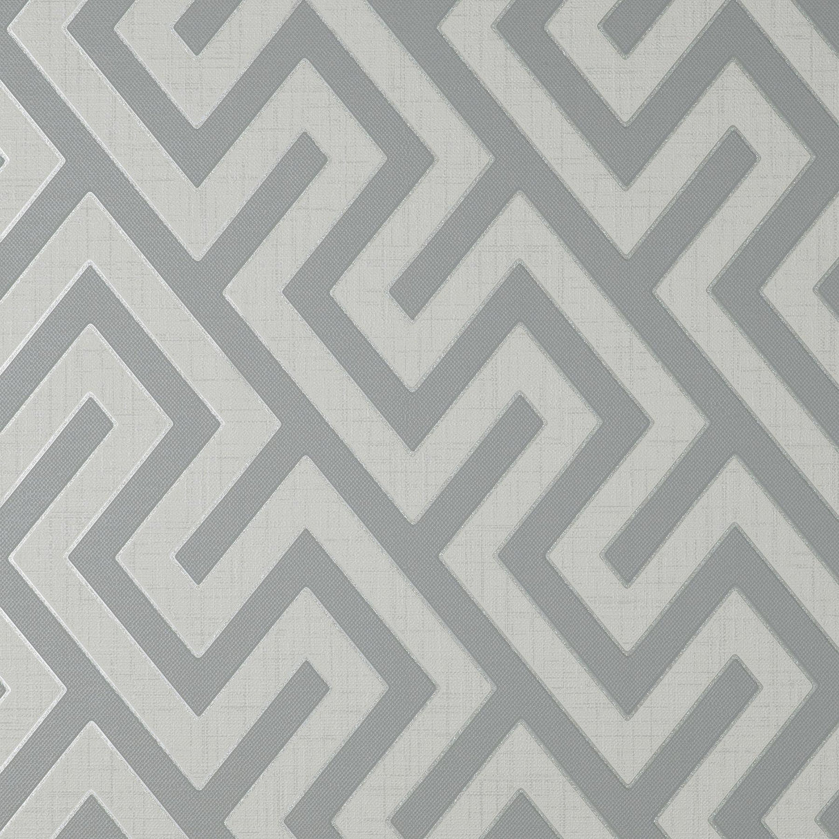 York Meander Light Grey Geo Wallpaper