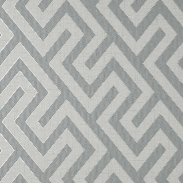 York Meander Light Grey Geo Wallpaper