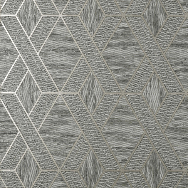 York Malcolm Grey Geo Wallpaper