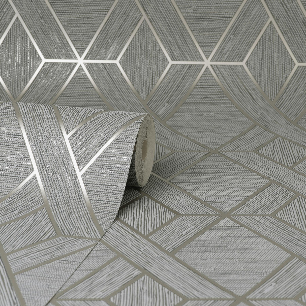 York Malcolm Grey Geo Wallpaper