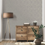 York Malcolm Grey Geo Wallpaper