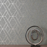 York Malcolm Grey Geo Wallpaper