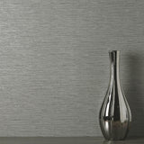 York Mephi Grey Grasscloth Wallpaper