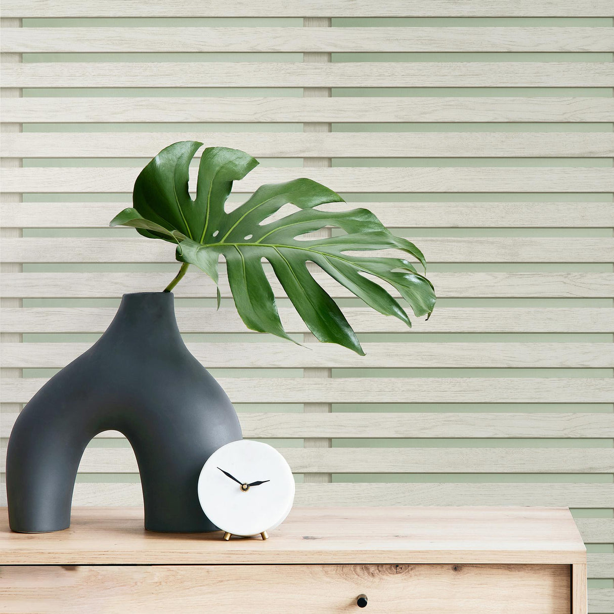 York Marlow Sage Wood Slats Wallpaper