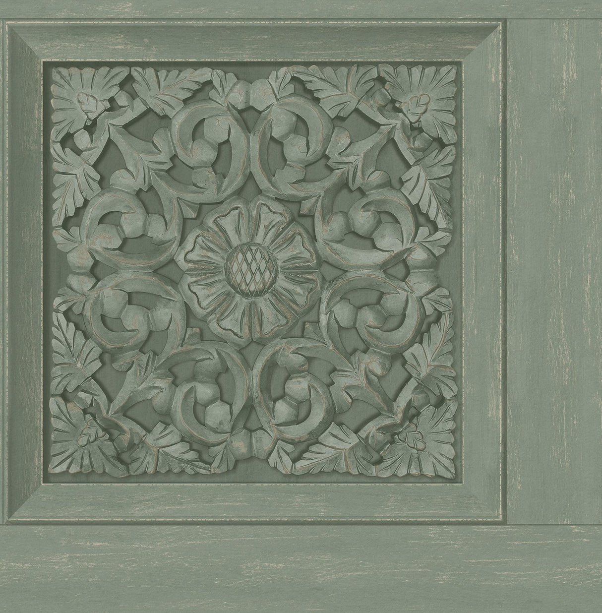 York Albie Moss Carved Panel Wallpaper