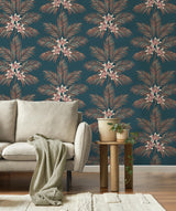 York Bali Teal Palm Wallpaper