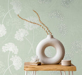 York Grace Green Floral Wallpaper