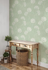 York Grace Green Floral Wallpaper