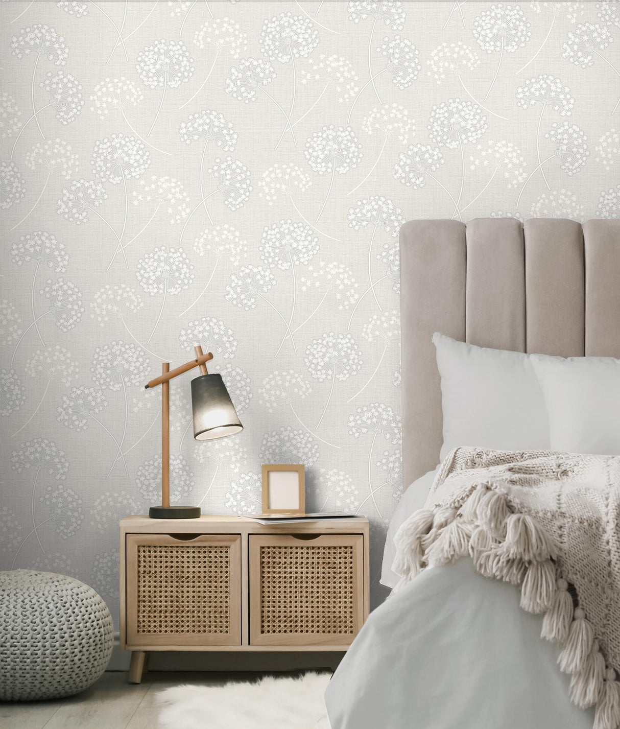 York Grace Dove Floral Wallpaper