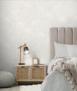 York Grace Dove Floral Wallpaper