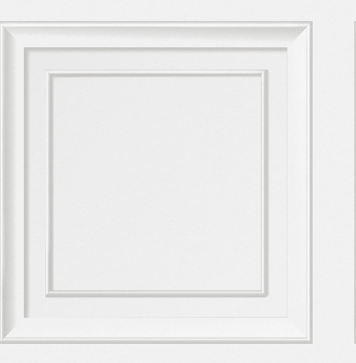 York Distinctive White Square Panel Wallpaper