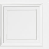 York Distinctive White Square Panel Wallpaper