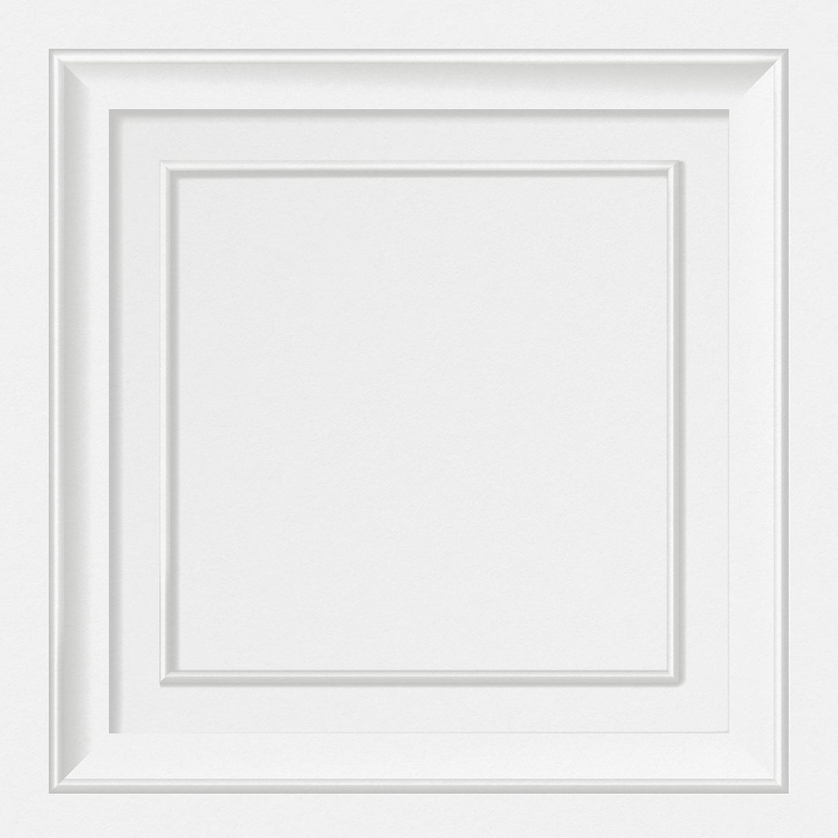 York Distinctive White Square Panel Wallpaper