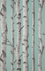 York Chester Aqua Birch Trees Wallpaper