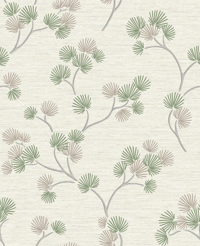 York Kira Green Trail Wallpaper