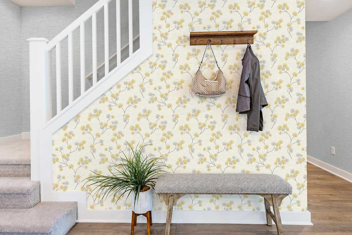 York Kira Mustard Trail Wallpaper