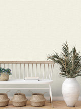 York Miya Cream Faux Grasscloth Wallpaper
