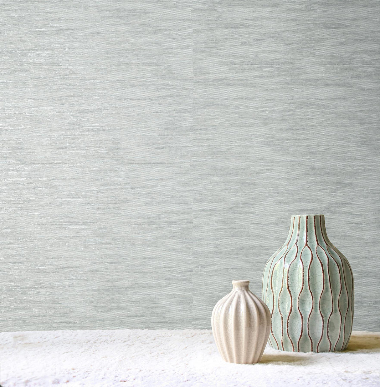 York Miya Grey Faux Grasscloth Wallpaper