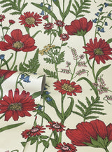 York Arden Red Wild Meadow Wallpaper