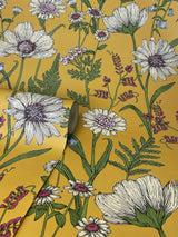 York Arden Mustard Wild Meadow Wallpaper
