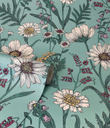 York Arden Blue Wild Meadow Wallpaper