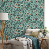 York Arden Blue Wild Meadow Wallpaper