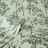 York Bastian Green Trees Wallpaper