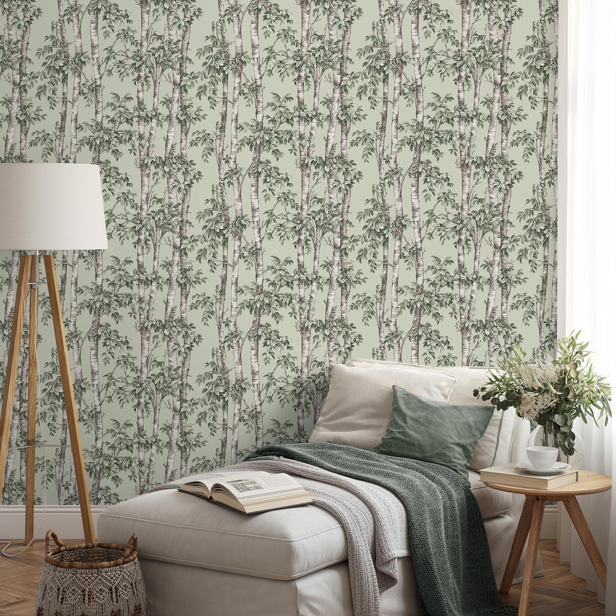 York Bastian Green Trees Wallpaper