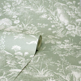York Eames Sage Forest Friends Wallpaper