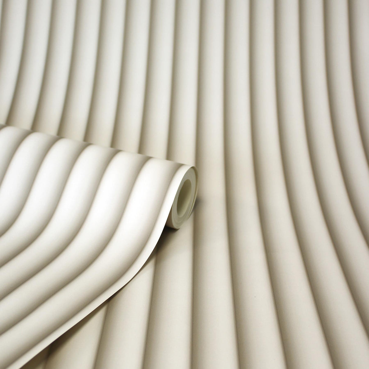 York Raiden Cream Ribbed Panel Wallpaper